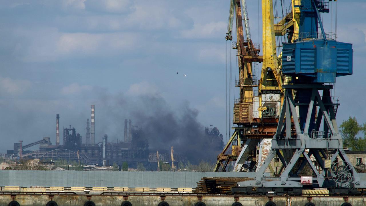 Smoke rises above the Azovstal steel plant in the city of Mariupol. Picture; Andrey BORODULIN / AFP