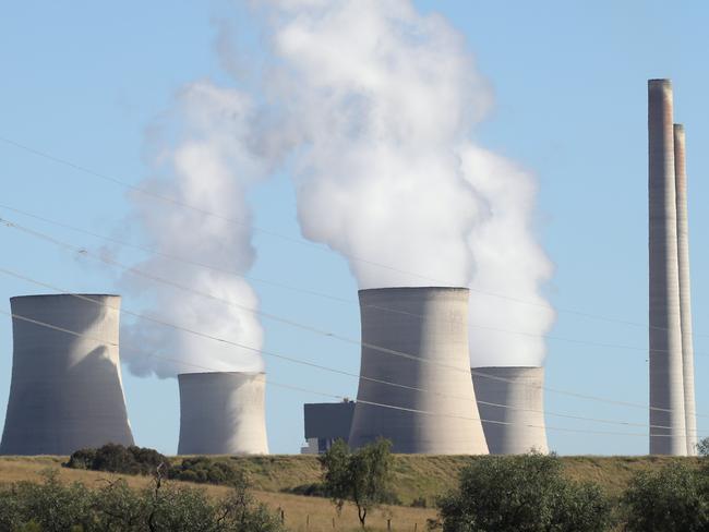 The key issues in the Upper Hunter By-Election are coal and jobs. Pictured is the Bayswater Power Station with steam coming from the cooling towers. Picture: David Swift