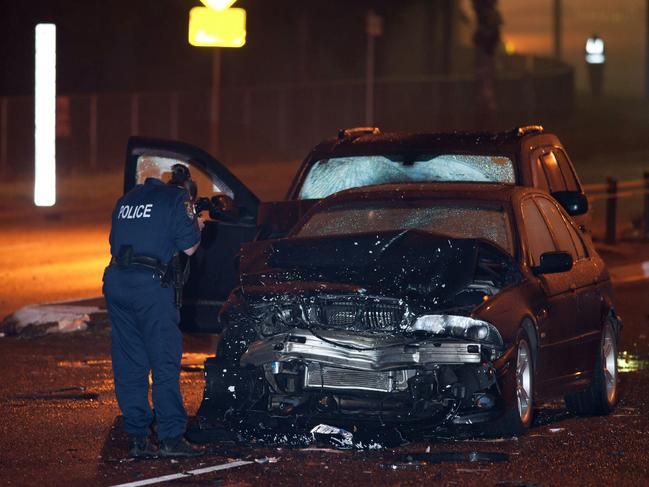 The scene of a fatal crash at Warwick Farm in 2012. Picture: Steve Harris