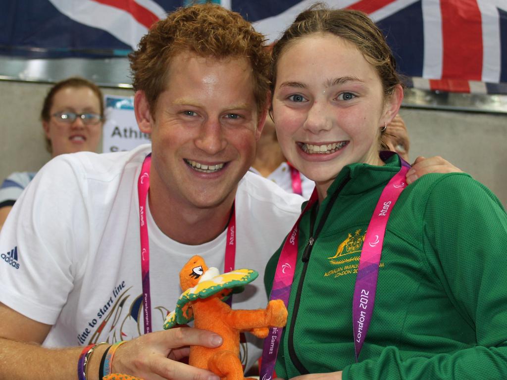 Maddi with Prince Harry at the London Paralympics.