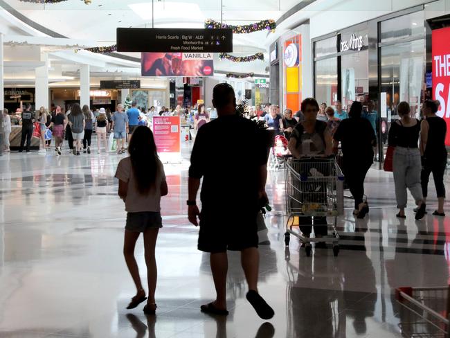 People shopping in Colonades. Not nearly as many people compared to Marion, to take advantage of the Boxing Day sales. 26 December 2020. Picture Dean Martin