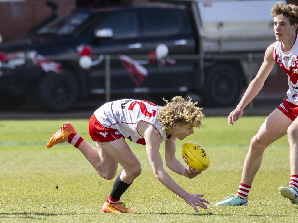 STJFL Grand finals U16 Boys Clarence v Glenorchy at North Hobart Oval. Picture: Caroline Tan