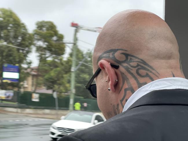 Clement Gilbert has a number of tattoos, some of which are swastika and the word ‘Nazi’. Picture: Ashleigh Tullis