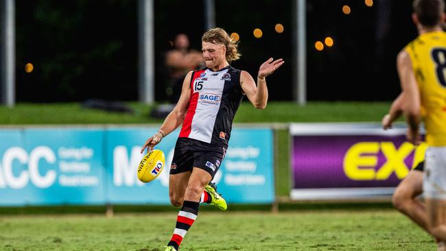 Wyatt Ryan as Southern Districts took on the Nightcliff Tigers in the 2024-25 NTFL men's semi-final. Picture: Pema Tamang Pakhrin