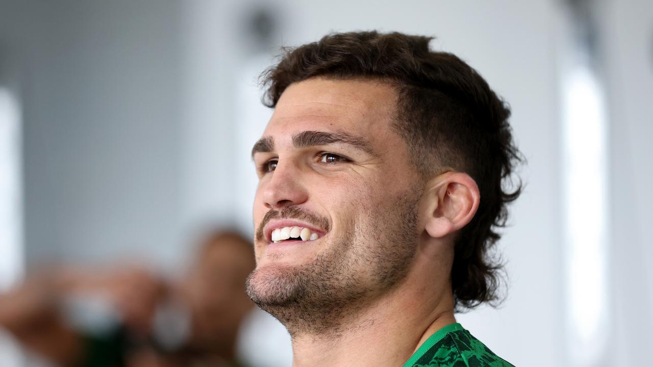 Nathan Cleary will wear the number 14 in the upcoming World Cup. (Photo by Brendon Thorne/Getty Images)