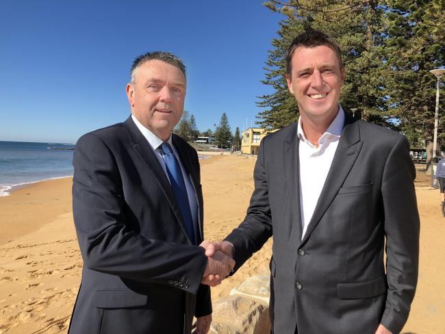 Northern Beaches Council's new CEO Ray Brownlee, with Mayor Michael Regan.