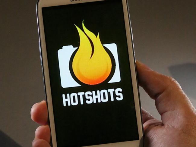 New app ... HotShots is spruiked as a safer photo-sharing service to minimise harms from sexting. Picture: Supplied