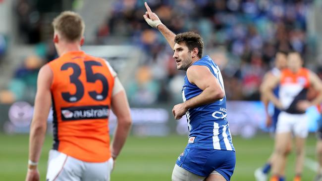 Jarrad Waite kicked four goals in North Melbourne’s win. Picture: Sam Rosewarne