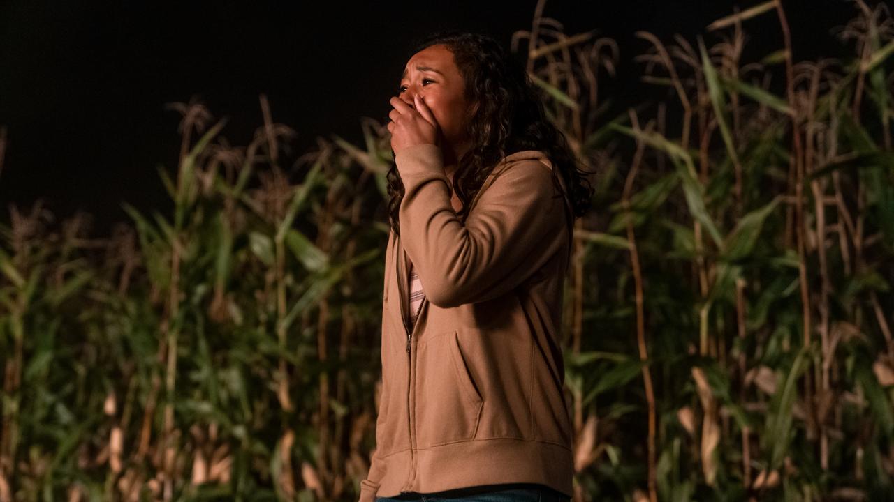 Oh yeah, there’s a cornfield, because of course there is. Picture: David Bukach/Netflix