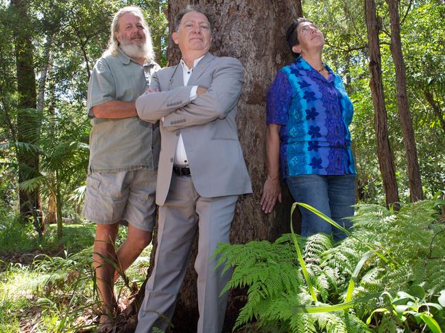 North East Forest Alliance members Dailan Pugh, John Corkill and Susie Russell. Picture: Gemima Harvey.