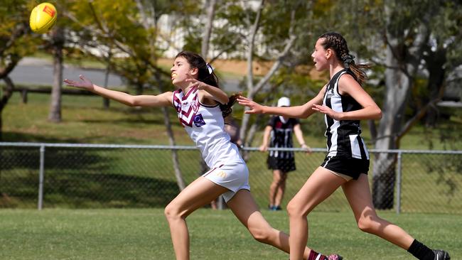 Wests Vs Sherwood in the U17s AFLQ Youth Grand Finals. Saturday September 4, 2021. Picture, John Gass