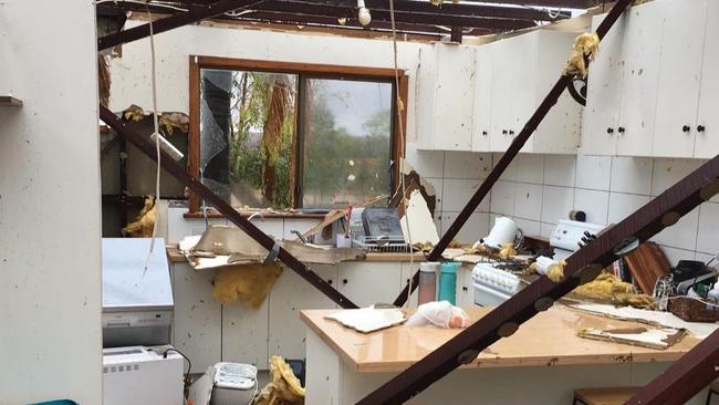 The destroyed family home of AFL footballer Jamie Cripps, in Northampton, the farming community battered by Tropical Cyclone Seroja.