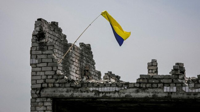 The liberated but razed village of Neskuchne. Picture: Reuters/The Times