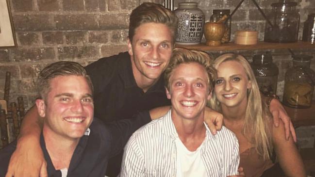 Darcy Bond (middle) with his brothers and sister (from left) Albey, Connor and Whitney. Picture: Supplied