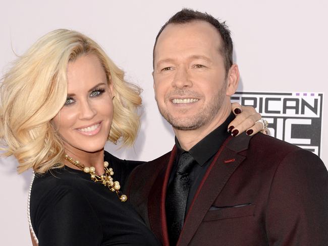 Former Playboy Playmate Jenny McCarthy with her husband, New Kids On The Block’s Donnie Wahlberg. Picture: Getty