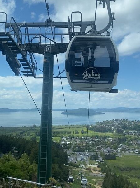 Ride the eight-seater Gondola to the top of the complex. Picture: Supplied/Brielle Burns