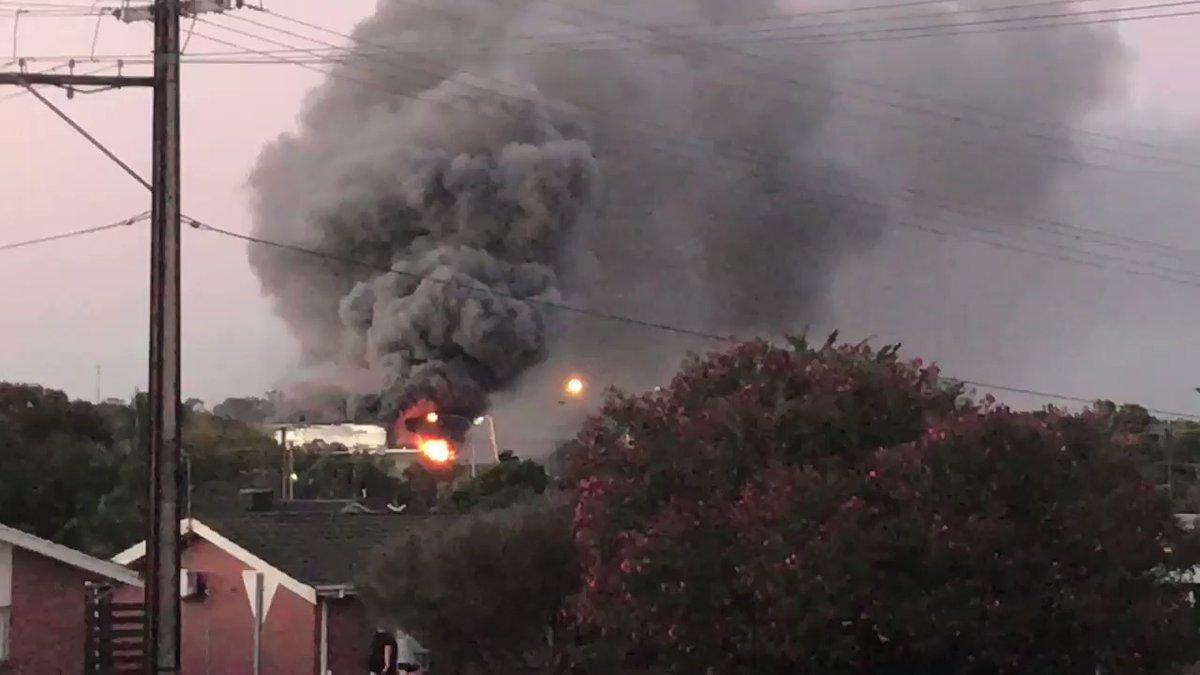 Fire Engulfs Large South Australian Abattoir. Credit - Twitter/lifesnotforall via Storyful