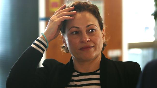 Deputy Premier Jackie Trad arrives at the Brisbane International Airport for her overseas trip. Picture: Richard Waugh/AAP