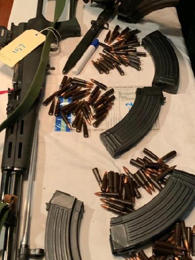 Some of the weapons and ammunition seized. Picture: SA Police.