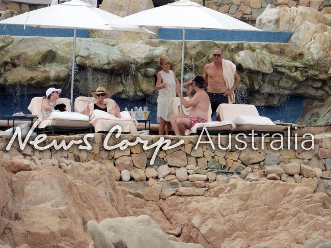 Julie Bishop and David Panton at the exclusive One &amp; Only Resort in Pamilla Mexico ahead of the Karl Stefanovic and Jasmine Yarbrough’s wedding. Picture: News Corp Australia