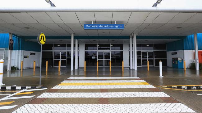 Townsville Airport closed on February 2, due to flooding and mass flight cancellations by airlines. Picture: Adam Head