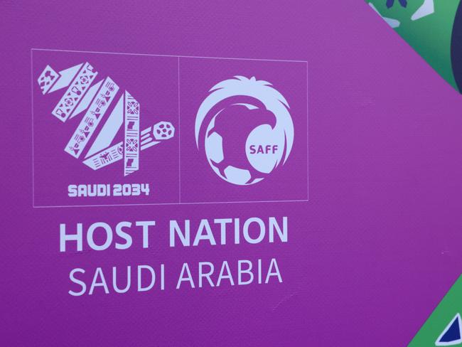 RIYADH, SAUDI ARABIA - DECEMBER 11: > as Saudi Arabia is announced as the host nation for the FIFA World Cup 2034 on December 11, 2024 in Riyadh, Saudi Arabia. (Photo by Christophe Viseux/Getty Images for Saudi Arabian Football Federation)