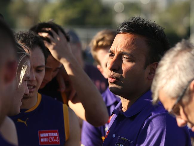 Vermont coach Harmit Singh. Picture: Stuart Milligan