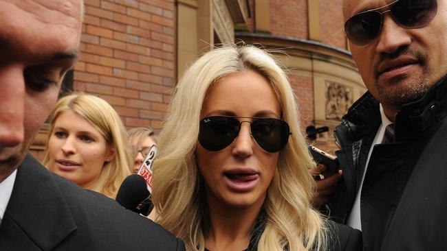 Roxy Jacenko leaves court after her husband’s sentencing. Pic: AAP