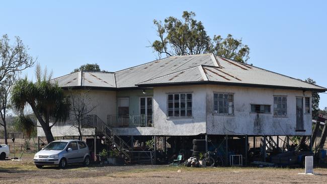 Mrs Thomas's home on McNamara Road. The bullet was fired through the first window panel from the left on the right-hand side of the house.