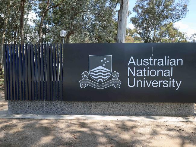 The students snuck onto campus at ANU for an ‘unauthorised scavenger hunt’. Picture: Gary Ramage