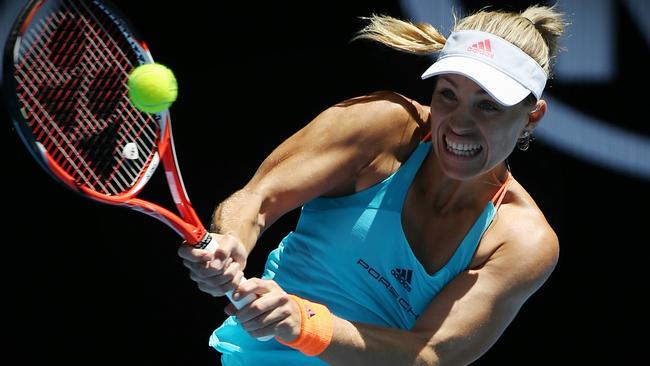 Angelique Kerber in action. Picture: George Salpigtidis