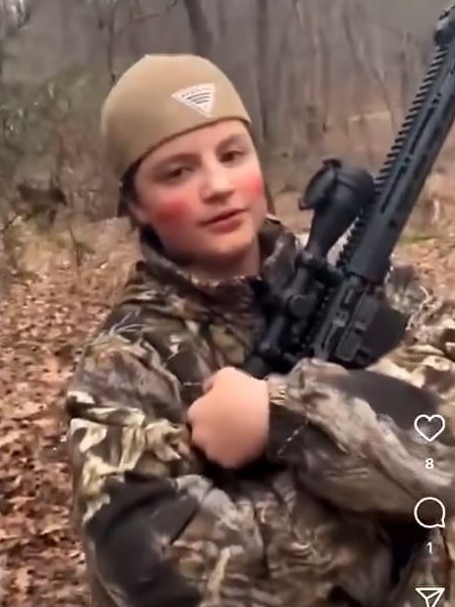 Colt Gray nurses his AR-15. Picture: TikTok