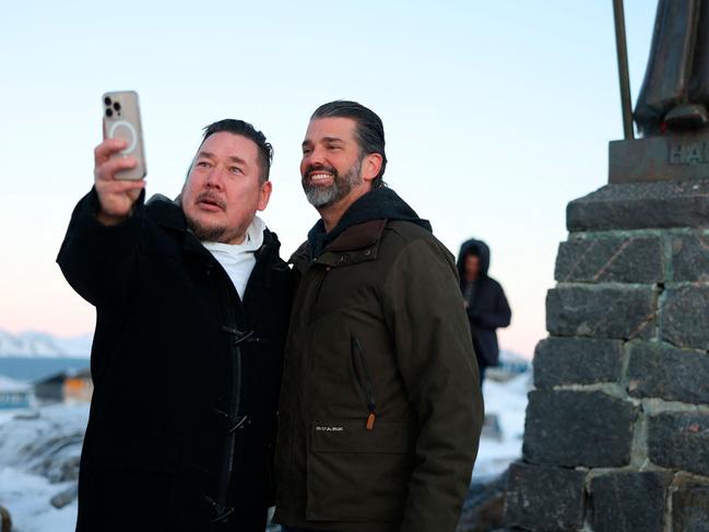 Donald Trump Jr made a private visit to Greenland, a Danish autonomous territory coveted by Trump Sr and which hopes to one day be independent but remains dependent on Copenhagen for now. Photo: Emil Stach / Ritzau Scanpix / AFP / Denmark OUT