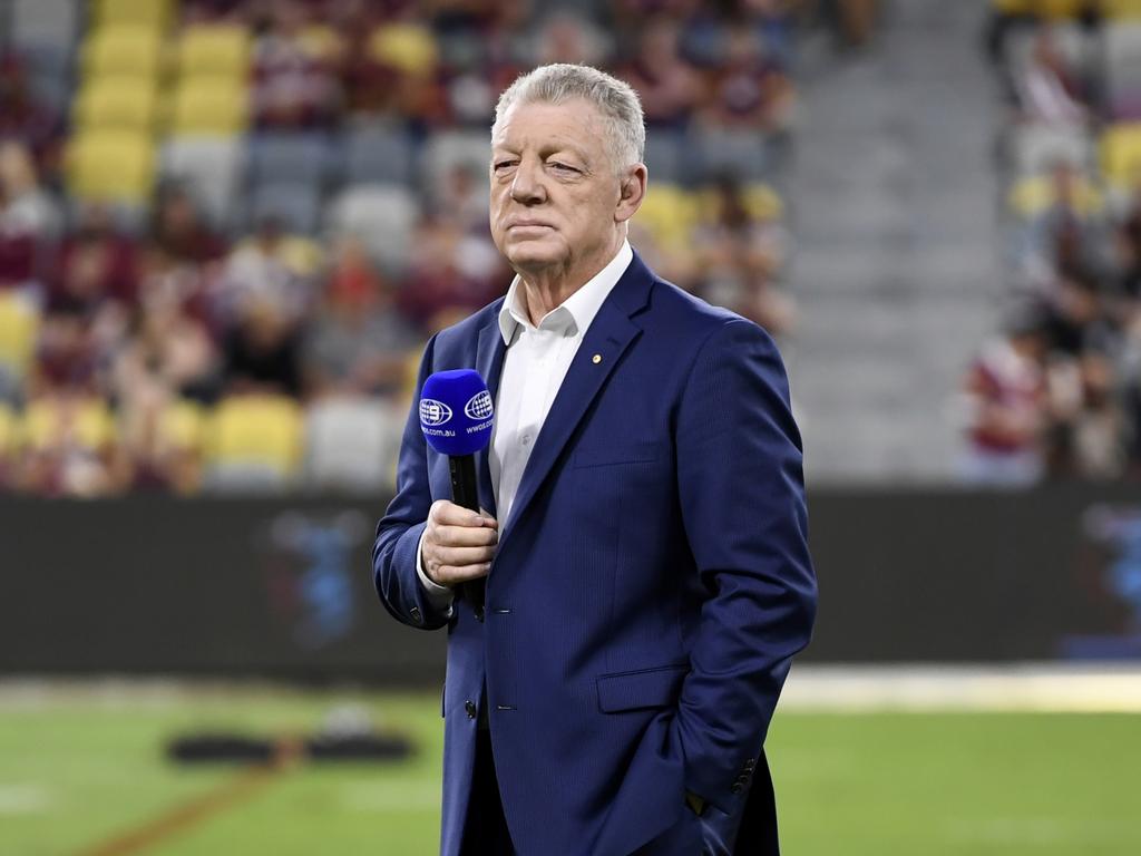 Phil Gould was the only person calling for it to be awarded a try. Picture: NRL Imagery / Scott Davis