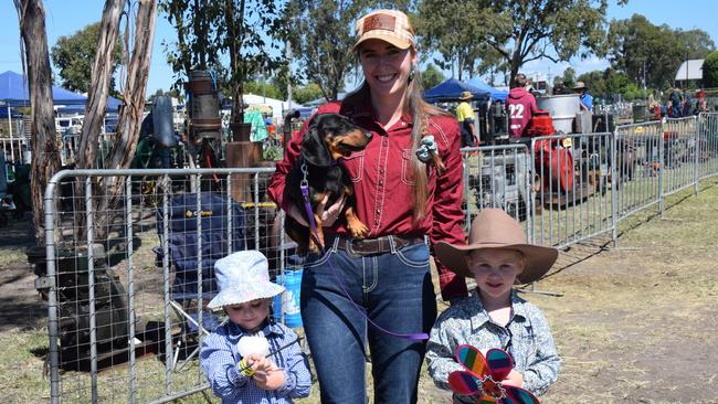 Kiaya, Georgia and Alora at the Dalby Show 2023. Picture: Emily Devon
