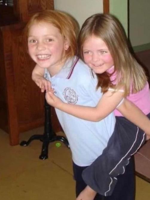 Bella Canfield (right) with her older sister, Portia, in their youth.