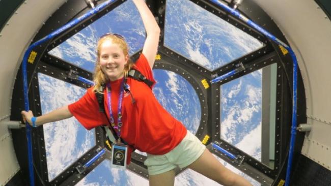 Cindy Hancock from Denistone East as an astronaut in training at Nasa. Picture: Actura Australia