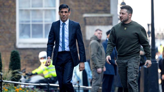 UK Prime Minister Rishi Sunak hosts the Ukrainian President, Volodymyr Zelensky in London, UK. (Photo by Rob Pinney/Getty Images)