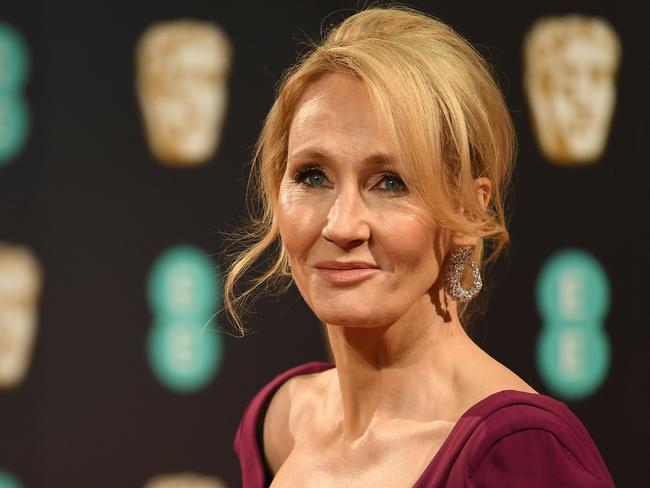 (FILES) In this file photo taken on February 12, 2017 British author J. K. Rowling poses upon arrival at the BAFTA British Academy Film Awards at the Royal Albert Hall in London on February 12, 2017. - "Harry Potter" creator JK Rowling said on on August 28, 2020 she would give back an award presented by the US Kennedy family after one of its members criticised her for her views on gender issues. (Photo by Justin TALLIS / AFP)