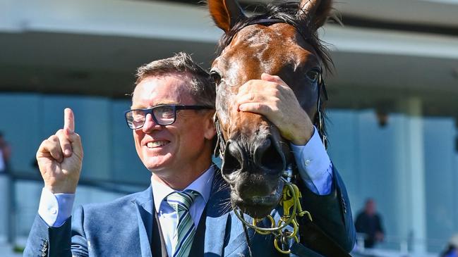 Trainer David Vandyke is wary of Alligator Blood’s wide draw in the Golden Eagle. Picture: AAP