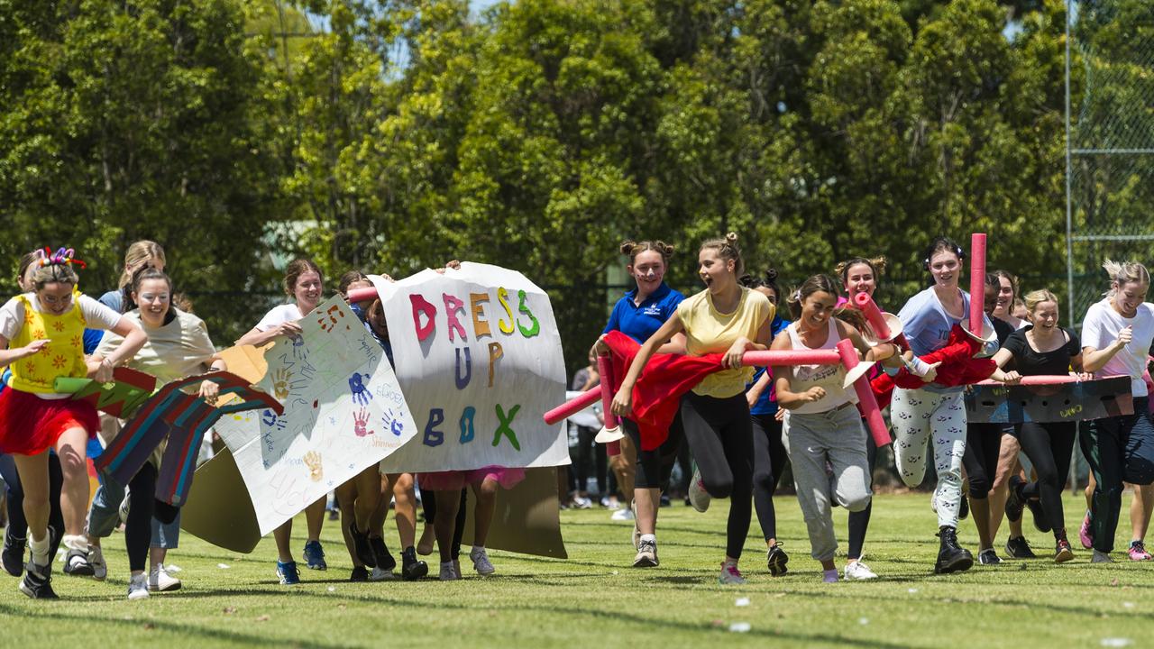 St Ursula's College students boat race during St Ursula's Week, Wednesday, October 20, 2021. Picture: Kevin Farmer