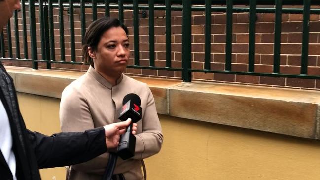 Anita Prajapati outside Manly Local Court. Picture: Jim O'Rourke.