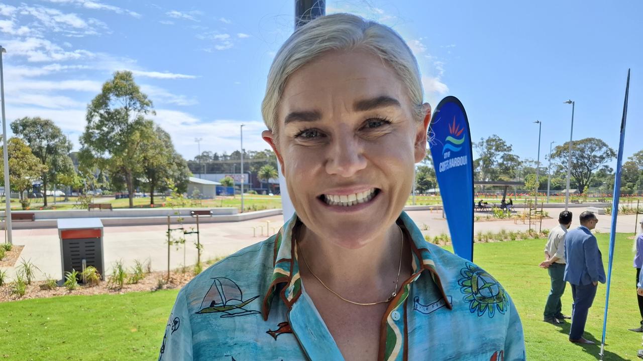 Coffs Mayor Nikki Williams at the park’s opening.