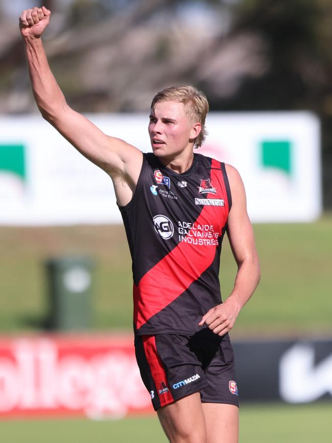 Draft Prospect Harry Lemmey will be in action for West Adelaide on Sunday. Picture Cory Sutton/SANFL