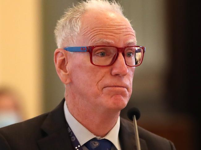 BRISBANE, AUSTRALIA - NewsWire Photos JULY 16 2021 Auditor General Brendan Worrall speaks at the estimates committee hearing at QLD parliament. Picture: NCA NewsWire / Jono Searle