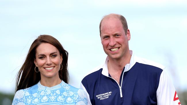 The royal couple pose alongside each other. Picture: Getty Image