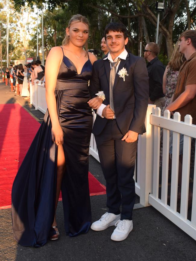 Rianna Moore and Ty Wise at the North Rockhampton High School Formal 2023.