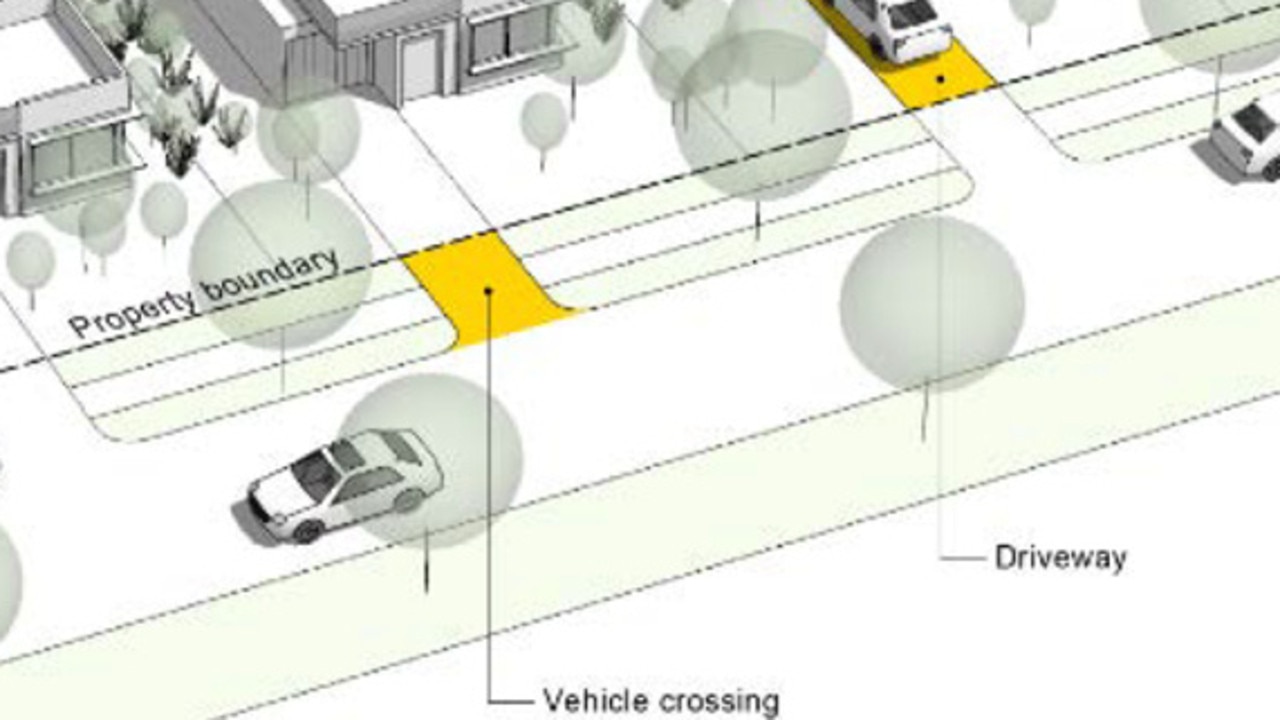 The council claims the car was parked in the vehicle crossing, not inside the driveway. Picture: Gold Coast Council