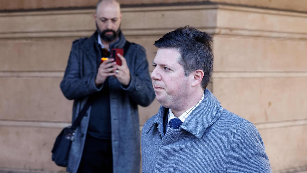 Enzo Belperio leaves the tribunal hearing on Wednesday. Picture: Russell Millard Photography