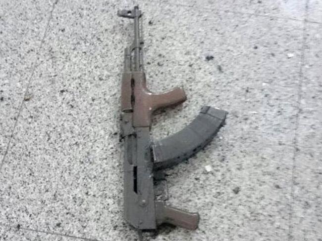 This is a gun used during the terror attack at Istanbul’s Ataturk airport. Picture: Reuters/Picture Media